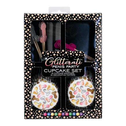 Glitterati Penis Party Cupcake set