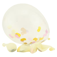 Clear balloons with boobie confetti inside.