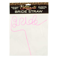 A Drinking Straw The Spells Out "Bride"