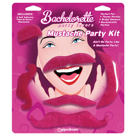 A 6-Piece Pink Mustache Kit