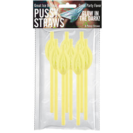 Pussy Straws - Glow In The Dark - 8-Pack