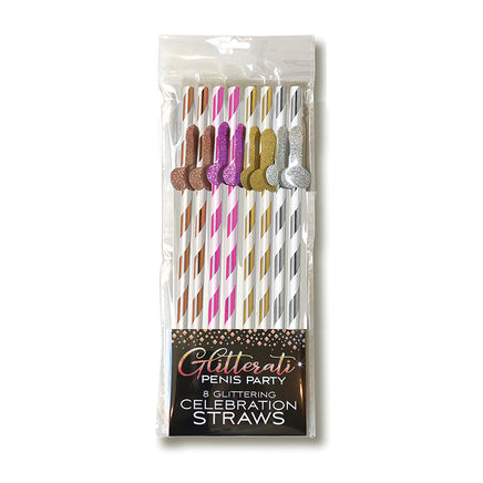 Glitterati Taller Penis Straws