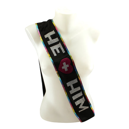 He + Him Sash