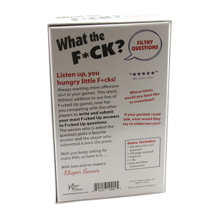 What the F*ck? Filthy Questions Box Back