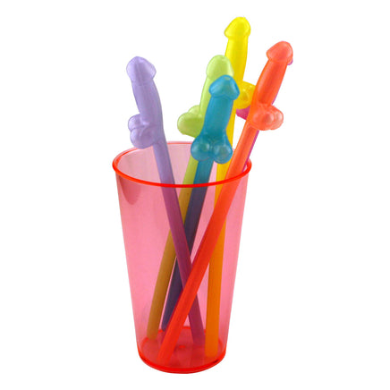 Rainbow Glowing Penis Straws - Bachelorette.com Bachelorette Party Supplies