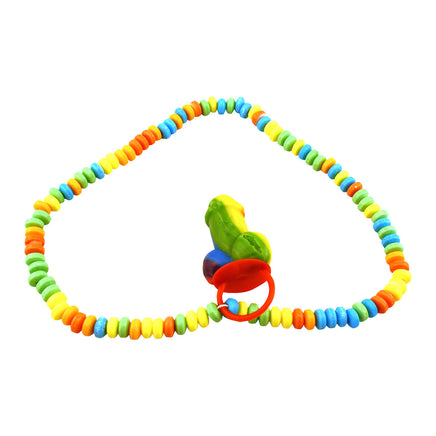 Rainbow Pecker Candy Necklace - Lots of Small Candies and a Pecker Pop