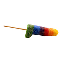 Rainbow Jumbo Gummy Pecker - Side View