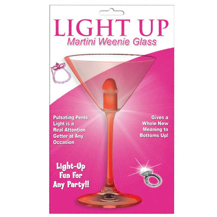 Light-Up Martini Weenie Glass - Red