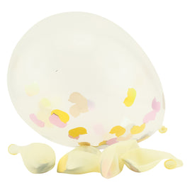 Clear balloons with boobie confetti inside.