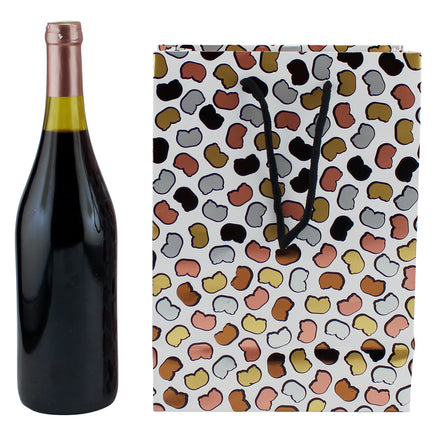 boobie gift bag next to a wine bottle