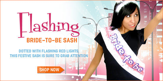 Flashing Bride-To-Be Sash