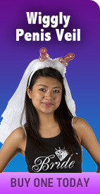 Wiggly Penis Veil for bachelorette parties