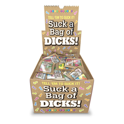 A 100 Pack Case of "Suck A Bag of Dicks" Cany