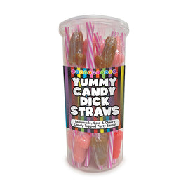 A 21 Piece Case of Candy Dick Straws