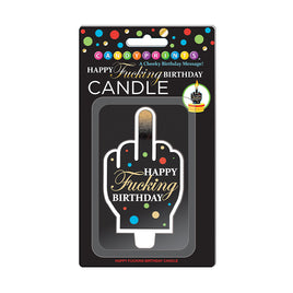 Happy Fucking Birthday FU Finger Candle