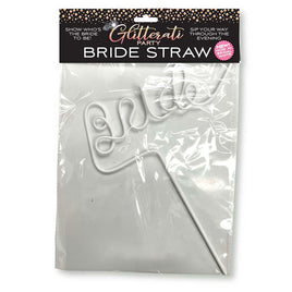 Glitterati The Bride Silly Straw White