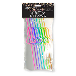 Glitterati Silly Penis Straws 8-Pack