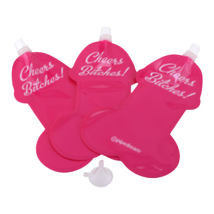 Portable Pecker Party Flasks Three per Pack