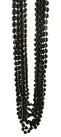 Black Beads - 12 Strands Dangling