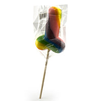 Rainbow Penis Lollipop in the Wrapper