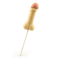 Small White Chocolate Penis Sucker - Front View