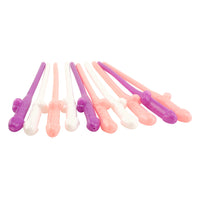 Pastel Penis Party Straws - Ten per Pack