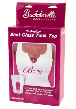Bride's Shot Glass Tank Top - Front of Box