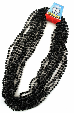 Black Beads - 12 Strands per Pack