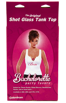Bride's Shot Glass Tank Top - Rear of Box