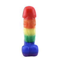 Giant Rainbow Pecker Candle Front View
