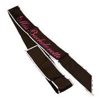 Glow in the Dark Miss Bachelorette Sash - Black and Pink