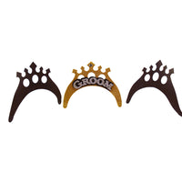 Groom Crown Set - Golden Groom and Silver Groomsmen