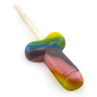 Rainbow Penis Lollipop Lying Down
