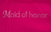 Maid of Honor Tank - Pink with Gemstones - Close Up