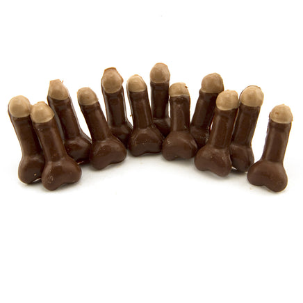 Bite Size Black Chocolate Penises Twelve Per Pack