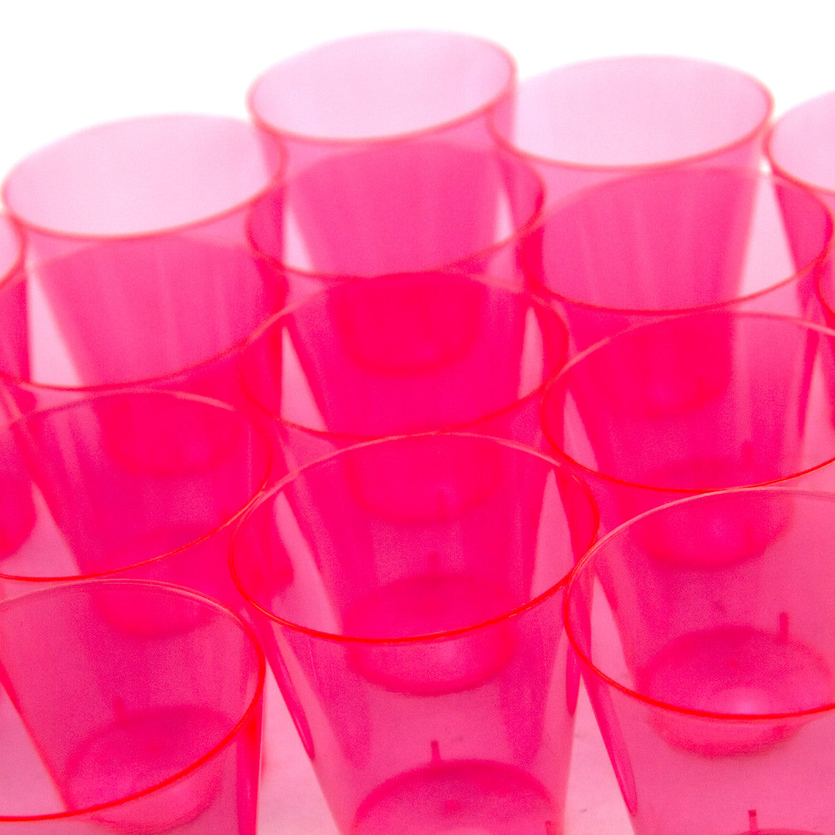 Neon Pink Plastic Shot Cups - 2 oz. - 50 pack