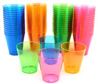 Neon Plastic Shot Cups - 2 oz. - Assorted Colors - 60 - Bachelorette.com Bachelorette Party Supplies