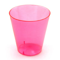 Neon Pink Plastic Shot Cups - One Cup