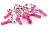Pink Penis Whistle Beads - Close Up