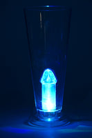 Flashing Penis Beer Glass Glowing Blue